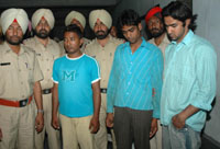 The drug peddling accused in police custody.