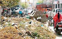 This huge pile of rubbish is an eyesore and a permanent fixture on the Pakhowal Road in Ludhiana.