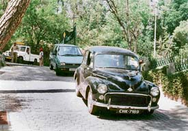 MEAN MACHINE: Vintage cars came out on the road for Baisakhi.