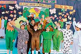 Students of Sacred Heart School celebrate Earth Day on the school premises