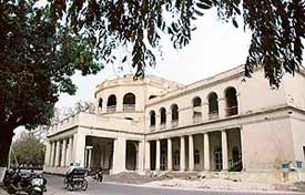 A view of Rajindra Kothi that is being converted into a heritage hotel at Baradari Garden in Patiala.