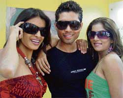 Models display the latest in sunglasses as they pose with the summer collection of international brands at Sector 9, Chandigarh.