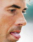 New Zealand captain Stephen Fleming reacts at the end of the semifinal match against Sri Lanka at Sabina Park in Kingston on Tuesday.