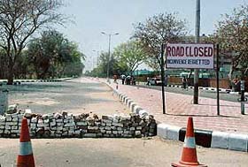 This road just wont open: The Chandigarh administration has failed to meet yet another deadline for completing 'curing' work on the first concrete road in the city separating Sectors 31 and 32
