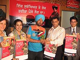 Malkit Singh during his visit to the Airwings Services Pvt Ltd in Jalandhar on Thursday. — A Tribune photograph