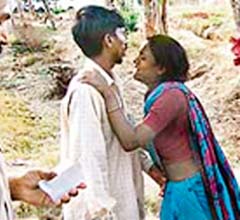 Pramod Kumar and Mala Devi, inconsoloable parents of Radha, outside hospital in Ludhiana