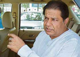 Devotional music maestro Anup Jalota at the Chandigarh airport en route to Baddi