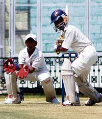 The final match between Chandigarh and Patiala in progress during the Punjab State Inter-District Under-15 tournament at PCA Stadium in Mohali