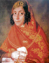 Bannu Pan Dei, wife of General Allard of Maharaja Ranjit Singhs army. By a Lahori artist 
