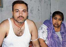 Surinder Kumar and his mother Darshan Rani of Krishna Nagar in Amritsar.