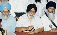 Ravi Inder Singh, SAD(1920) president, addresses a press conference in Jalandhar on Sunday.