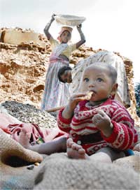 These poor labourers working at a site in HP University, Shimla, do not seem to be aware of their rights what to speak of participating in rallies held in observance of May Day