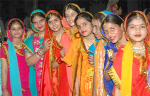 Students of Kendriya Vidyalaya No 1 during their annual day function in Jalandhar.