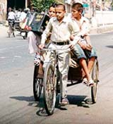 Labour Day means nothing to this boy who has to pull a rickshaw to eke out a living in Ludhiana.
