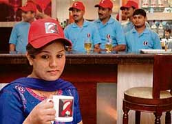 Pooja Thakur, president, Chandigarh Network of People Living with HIV/AIDS, threw open the first-of-its-kind condom bar in India at Kalagrams Baithak in Chandigarh on Wednesday. 