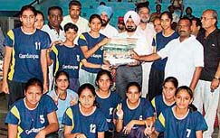 Gurdaspur girls, who emerged champions in the girls section