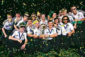Australias World Cup champions at a ceremony in Sydney on Thursday. 