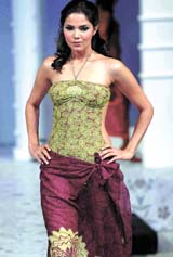 Top models sashayed the ramp at the French embassy in the Capital in Etam lingerie, beachwear and nightwear