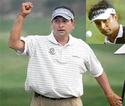 The superb performance of Gaurav Ghei and Jyoti Randhawa (inset) has provided impetus to the Indian golfing campaign this year.