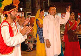 Artistes perform during Birah Da Sultan-Shiv Batalvi at the Plaza Carnival in Chandigarh.