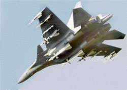 Latest front-line multi-role combat aircraft, the Sukhoi Su-30