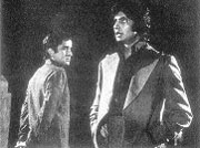 Deewar was a story of two brothers, Shashi Kapoor and Amitabh Bachchan, on different sides of the law