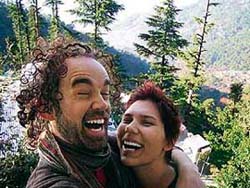 An Israeli couple at Dharamkot