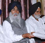 SAD (A) president Simranjit Singh Mann addresses a press conference in Jalandhar on Monday. 