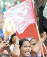 Anganwari workers marching at Parliament Street in the Capital 