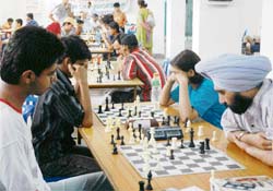 The 18th Chandigarh Chess Championship 2007 in progress at St Xaviers Senior Secondary School, Sector 44, 
