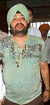 Punjabi pop singer Daler Mehndi at the court in Patiala.