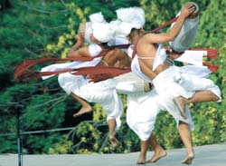 Artistes perform during the celebrations to commemorate the 1857 First War of Independence at the Red Fort in the Capital