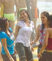 Scenes at the water park of Appu Ghar in the Capital on Sunday.