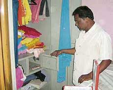 The house that was burgled in Chander Nagar