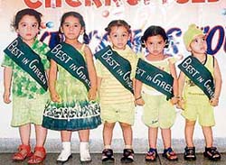 The winners of the best in colour activity held at Cherry Fields School in Ludhiana 
