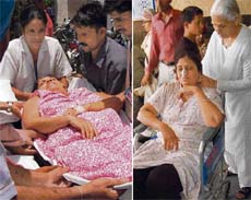 Bimla (left) and Dr Reeti Saini at Cheema Medical Complex at Sector 71 in Mohali on Thursday