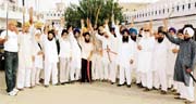 Activists of Sikh organisations ready to leave for Talwandi Sabo at Ahmedgarh