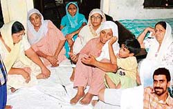 Relatives of Parminder Singh, alias Bittu, who drowned under mysterious cicumstances in Kurukshetra.