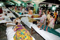 Dera followers protest in a novel way by donating blood at Sirsa