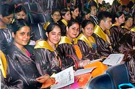 Students of SCD Government College at annual convocation in Ludhiana.