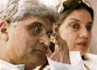Javed Akhtar and Shabana Azmi in Chandigarh on Sunday
