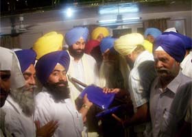 Information and public relations minister Bikramjit Singh Majithia was felicitated in Nawanshahr
