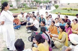 Lecturers of SVIET, Banur, hold a meeting expressing solidarity with their colleague 