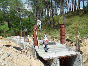 The new sabzi mandi under construction at Palampur.