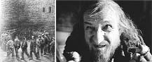 A reconstruction of Newgate Prison and Fagin, from Oliver Twist.