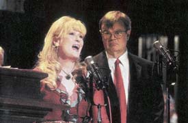 Garrison Keillor and Meryl Streep in A Prairie Home Companion