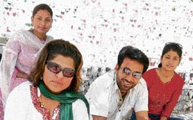 Proud members of city-based Darshan Aulakh Productions pose for the camera