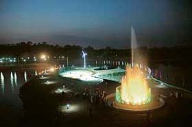 The newly beautified island of Sukhna Lake that was inaugurated