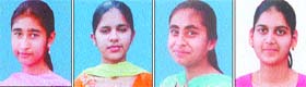 Four students have brought laurels to Baba Manjh Convent Senior Secondary School, Hoshiarpur, by securing more than 90 per cent marks in the CBSE Class X Examination 2007