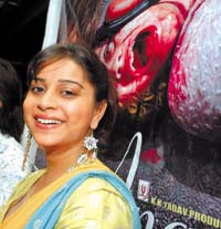 Former Miss Jammu Anara Gupta at a press conference of the film 'Miss Anara' in the Capital on Wednesday. The film will be released on June 22.